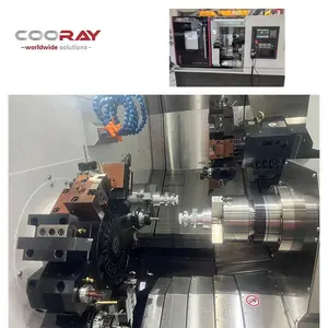 סין CNC מחרטת עץ מכונת סיבוב מתכת ספינינג WY300 מכונת הסרת שבבים כלים כרסום מחרטה כפול ציר מכונת CNC