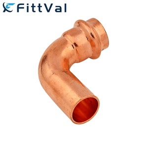 Usine en gros V profil coude à 90 degrés système de <span class=keywords><strong>plombier</strong></span> tuyau d'eau raccords de presse en cuivre - Product Image 2