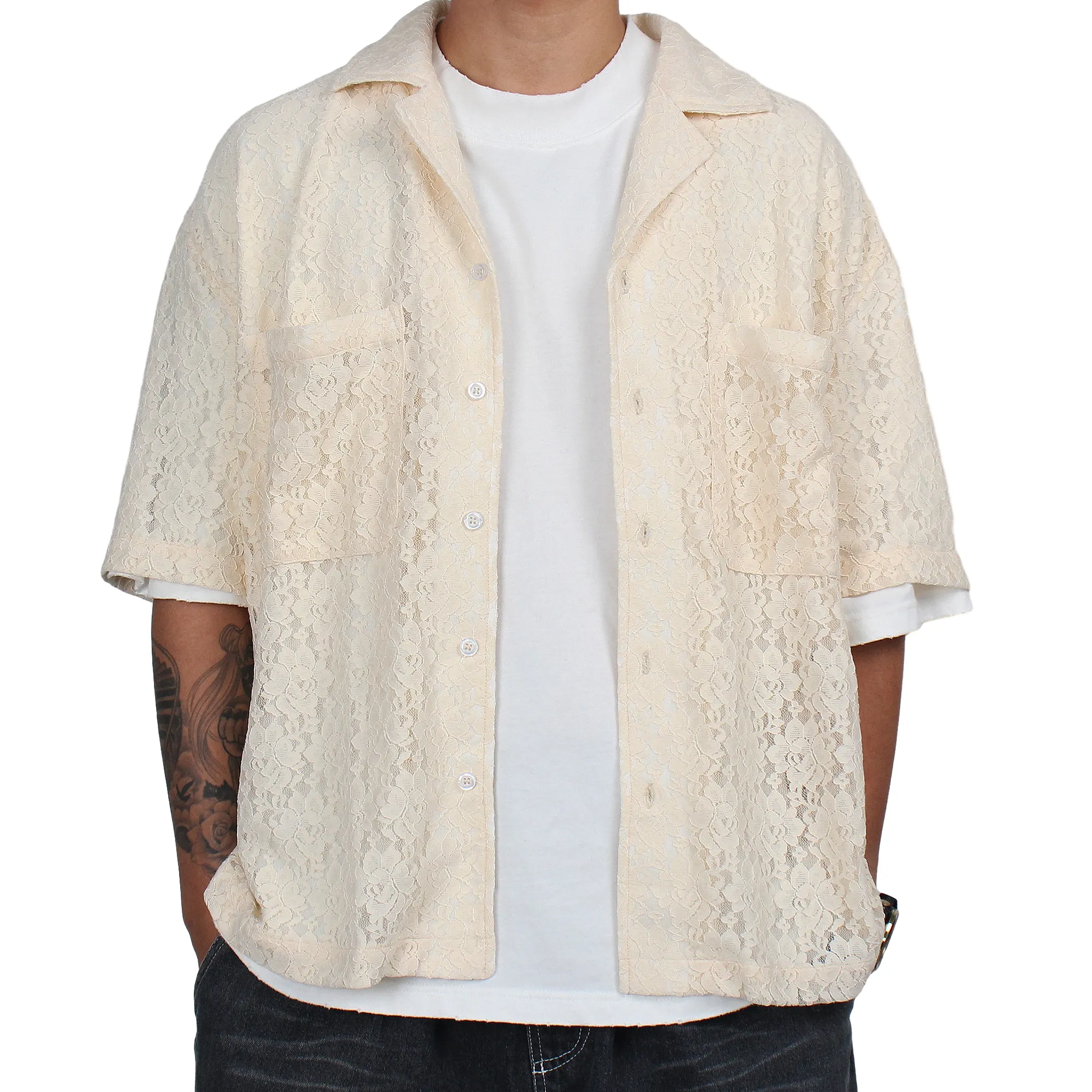 Shinesia เสื้อยืดโปโลผ้าฝ้ายถักติดกระดุมสำหรับผู้ชายเสื้อโปโลปักลายฮาวายวินเทจสำหรับวันหยุดฤดูร้อน