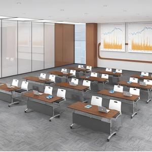 Meubles de bureau modernes pour salle de formation, bureau de formation à plateau rabattable, <span class=keywords><strong>table</strong></span> de conférence pliable avec roulettes - Product Image 4