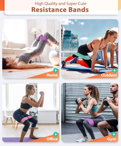 Woqi eğitim örgülü kaymaz squat genişletici mukavemetli kauçuk elastik bantlar spor bacak mini döngü kalça direnci ganimet bantları - Product Image 6