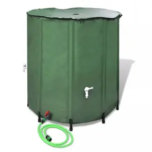 Rainwater collection bucket PVC Tarpaulin Impact Resistant Compressible Rain Barrel