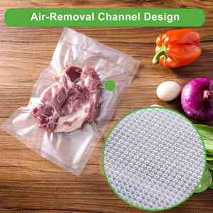 Factory Food Grade 28cm*5m Chamber Vacuum Sealer Bag Roll Security Feature Embossing Custom Sizes for Baby Food Frozen Textured - Product Image 3