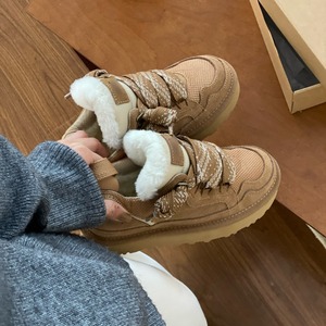Ingrosso Nuove Donne Invernali Caldo Caldo Lana di Pelle di Povina Casual Stivali <span class=keywords><strong>da</strong></span> <span class=keywords><strong>neve</strong></span> in tinta unita Talla Moda Esterno Scarpe Invernali per le Donne - Product Image 5