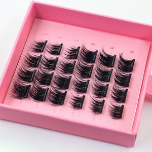 Vente en gros de nouveaux <span class=keywords><strong>faux</strong></span> cils pré-collés imperméables à l'eau auto-adhésifs pré-collés Nature Press on Cluster Lashes - Product Image 2