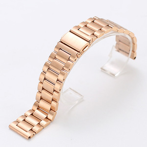 Compatible avec la montre série 10, bracelet pour GT5, bracelet de montre en acier inoxydable massif à trois perles, boucle déployante, bracelet de montre de 22 mm - Product Image 3