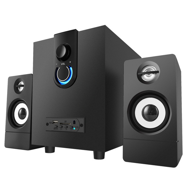 MQ 2.1 Multimedia Audio Speaker System Wired Wireless Computer Speakers USB Desktop Subwoofer Bass Sound System