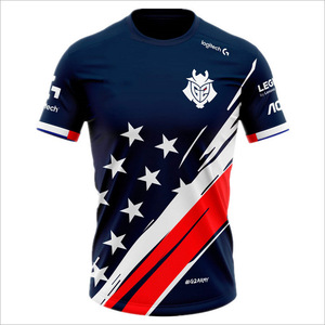T-shirt sportiva da uomo estiva 2026 con stampa 3D geometrica, a maniche corte, girocollo, vestibilità dritta, traspirante, per e-sport transfrontalieri - Product Image 3