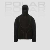 Veste à capuche en laine d'agneau 600G épaisse avec masque cagoule pour homme, streetwear, veste en polaire sherpa pour l'hiver
