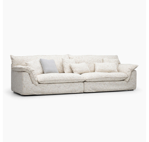 Set di Divani in Lino Minimalista Italiano, Seduta Profonda di Lusso, Arredamento Moderno per Villa, <span class=keywords><strong>Soggiorno</strong></span>, Hotel - Product Image 3