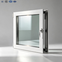 Ventana Abatible de Aluminio con Doble Acristalamiento Templado, Resistente a Huracanes, Personalizada, con Sistema de Apertura Deslizante