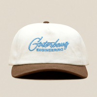 Gorra de Béisbol Qianzun de Dos Tonos, Estilo Vintage, Perfil Bajo, Retro, Cierre a Presión, Lona de Algodón, 5 Paneles, Sin Estructura, Calidad Superior