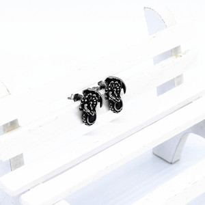 Pendientes de Dragón yúnique, Acero Inoxidable 316, Engaste con Bisel, Joyería del Zodíaco Animal para Hombres y Mujeres - Product Image 4