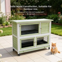 Cage pour chat Cattail, villa pour chat, lit pour chat à double étage, nid pour animaux de compagnie, adapté à l'intérieur et à l'extérieur, toutes saisons, imperméable, lavable
