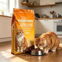 Sac pour aliments pour chats en PP tissé laminé BOPP personnalisé 10kg 20kg 25kg 50kg