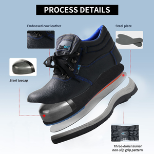 Bottes de sécurité Vaultex très vendues, avec embout en acier, anti-perforation, antidérapantes, Botas De Seguridad pour entrepôts industriels et chantiers - Product Image 4