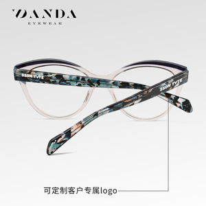 แว่นตา Danda Cat Eye รุ่น F22107 เลนส์ป้องกันแสงสีฟ้า ทรงเต็มกรอบ วัสดุอะซิเตท สำหรับผู้หญิง - Product Image 3