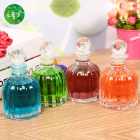 Diffuseur de parfum en verre 102 ml avec fleurs séchées et bâtonnets en rotin, aromathérapie sans flamme, parfum d'ambiance pour la maison et l'hôtel, cadeau
