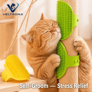 <span class=keywords><strong>Brosse</strong></span> de toilettage pour chat avec sangle en silicone, coussin de grattage à poils coniques, pour l'élimination des poils, protection d'angle, 4 couleurs, 40g - Product Image 2