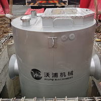 Station de pompage des eaux usées intégrée en acier inoxydable 304/GRP avec moteur, pour le traitement des eaux pluviales et des eaux usées, puissance personnalisable