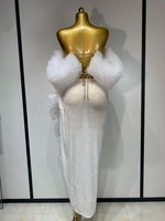 Ensemble deux pièces pour femmes, haut à paillettes scintillantes, jupe longue, tenue de soirée élégante, tenue de luxe pour anniversaire, boîte de nuit, chanteuse, danseuse, scène