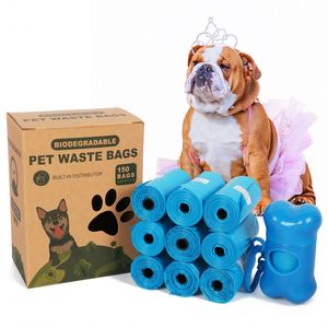 Sacs à déjections canines en gros avec distributeur mains libres et laisse, boîte à déchets parfumée personnalisable en plastique PE - Product Image 2