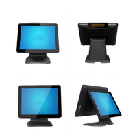 POS Hardware Factory Pantalla táctil simple/dual de 15,6 pulgadas Sistemas POS todo en uno Terminal de caja registradora Software de visualización del cliente