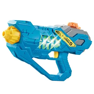 어린이 여름 물 전투 놀이 조명 총 장난감 야외 부모-자식 상호 작용 전기 물총 장난감
