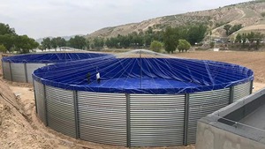 Tanque de agua corrugado prefabricado de acero galvanizado Capacidad de 100 <span class=keywords><strong>m3</strong></span> para silos de almacenamiento de riego agrícola Tipo de producto - Product Image 6