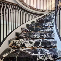 Dalles de marbre noir BLV, surfaces polies de haute qualité, durables, garantie 5 ans, design moderne pour hôtels, villas, grands espaces