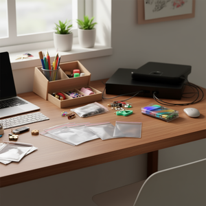 Sac transparent 15x21 cm avec fermeture éclair, grand format - Product Image 2