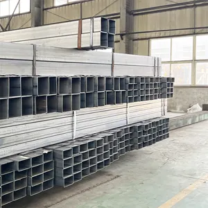 Sıcak daldırma galvanizli dikdörtgen hollow 100x100 weleded çelik boru ve boru ihracatçısı gi kare boru kutu bölüm 12mm