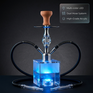 Chicha de qualité supérieure, ensemble complet avec lumière, chicha lumineuse, pot lumineux - Product Image 1