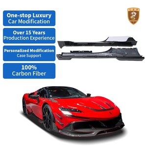 Jupes latérales en fibre de carbone sèche style MSY pour Ferrari SF90 Stradale Spider 2019-2026 - Product Image 1