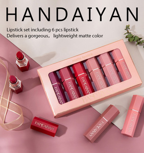 Ensemble de rouges à lèvres mats HANDAIYAN, rouge à lèvres velours longue tenue et waterproof, rouge à lèvres pigmenté anti-bavures pour le <span class=keywords><strong>maquillage</strong></span> quotidien et les soirées - Product Image 4