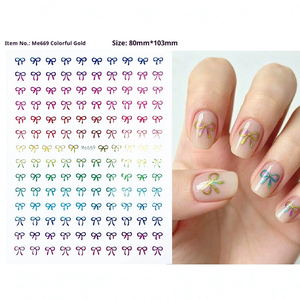 Pegatinas para <span class=keywords><strong>uñas</strong></span> con lazo <span class=keywords><strong>de</strong></span> varios estilos y colores, autoadhesivas, impermeables, duraderas, calcomanías <span class=keywords><strong>de</strong></span> moda para <span class=keywords><strong>uñas</strong></span> para un aspecto <span class=keywords><strong>de</strong></span> manicura elegante - Product Image 3