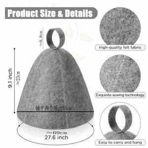 Gorro de fieltro engrosado anti-calor para sauna, gorro de toalla de secado rápido para baños, turbante, gorro secador de pelo, accesorios para gorro de ducha - Product Image 4