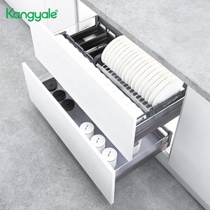 L081160MC KYL cucina portaoggetti migliore armadio di dimensioni 600MM in <span class=keywords><strong>vetro</strong></span> + acciaio inossidabile per cassettoni in metallo - Product Image 1