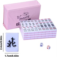 0.55 "X 0.47" X 0.79 "Chinois Mini Mahjong Tuiles Ensemble Personnalisé Portable Petit Voyage Mahjong Jeu Domino Rummy Tuiles