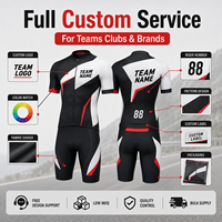 Conjunto de Ciclismo Personalizado para Hombre, Jersey con Cierre Completo y Culotte Acolchado con Número y Logotipo del Equipo para Pedidos de Club