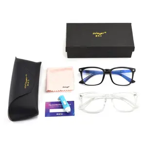 DOISYER Custom Logo Eyeglasses Frames Square Gaming Computer Unisex Anti Blue Light Filter Blocking Glasses