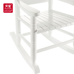 أثاث أطفال من PHOOHI كرسي هزاز خشبي أبيض للأطفال كرسي أمان للأطفال كرسي هزاز للأطفال في سن الحبو - Product Image 3