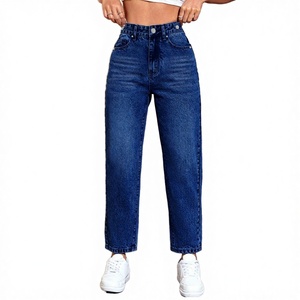 Pantalones de Mezclilla para Mujer, Corte Regular, Cintura Alta, Transpirables, Elásticos, Estilo Lápiz, Lavados, de Verano, Marca Vithas Industry - Product Image 2
