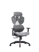Ensemble chaise et table de jeu ergonomiques, soutien lombaire réglable, dossier en maille respirante, base pivotante à roulettes, confort pour les longues sessions