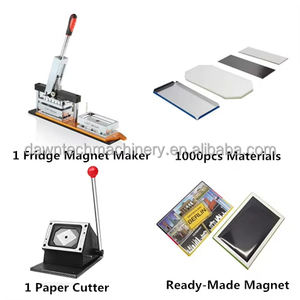 1000 piezas de materiales para imanes de nevera + cortador de papel + máquina para hacer imanes rectangulares de hojalata de 53*80 mm - Product Image 2