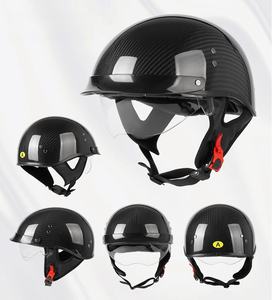 Casque de moto en fibre de carbone, casque rétro, demi-casque de cyclisme en plein air adapté à toutes les saisons - Product Image 3