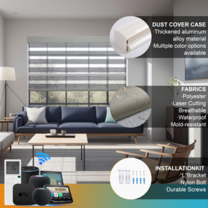 Oem/ODM văn phòng <span class=keywords><strong>Zebra</strong></span> Rèm màn con lăn điện cơ giới ứng dụng <span class=keywords><strong>t</strong></span>ừ xa Wifi cửa sổ điều khiển <span class=keywords><strong>Zebra</strong></span> rèm - Product Image 4