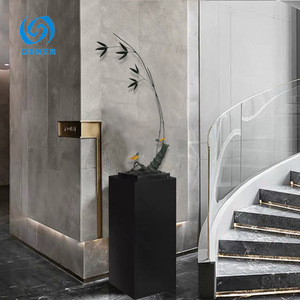 Escultura de Bambú en Bronce Fundido, Forma Irregular, Adorno Decorativo Zen Asiático para Sala de Estar - Product Image 2