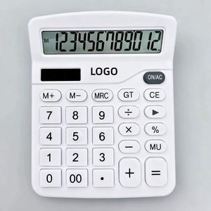 Calculatrice de bureau personnalisée avec logo, 12 chiffres, double alimentation, pour étudiants, solaire et numérique - Product Image 1