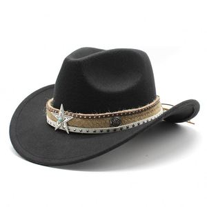 Sombrero Fedora de Ala Ancha al por Mayor, Sombrero Vaquero de Fieltro Personalizado para Hombres y Mujeres, Estilo Occidental para Iglesia, Fiesta, Aire Libre - Product Image 1